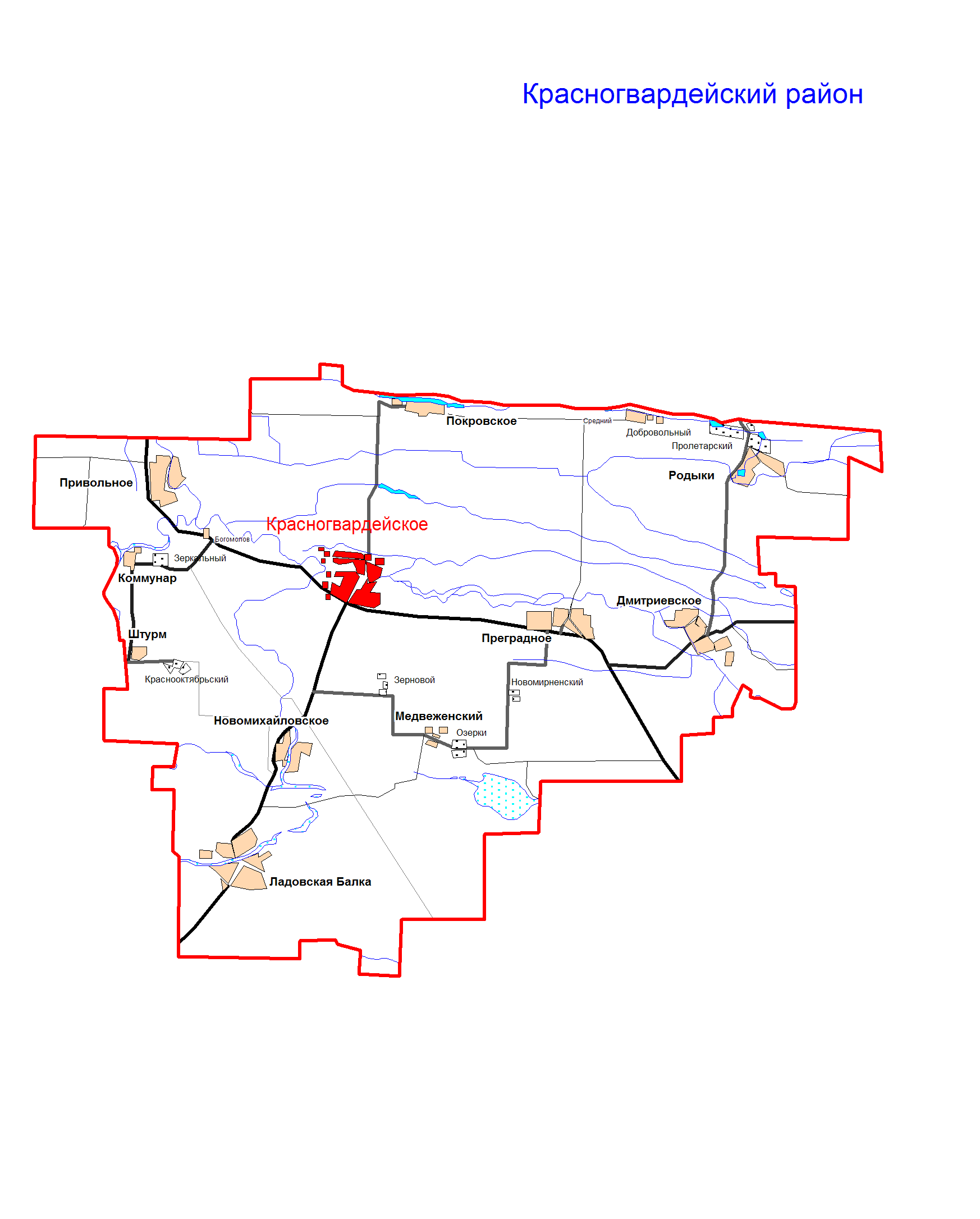 Карта с юца предгорный район