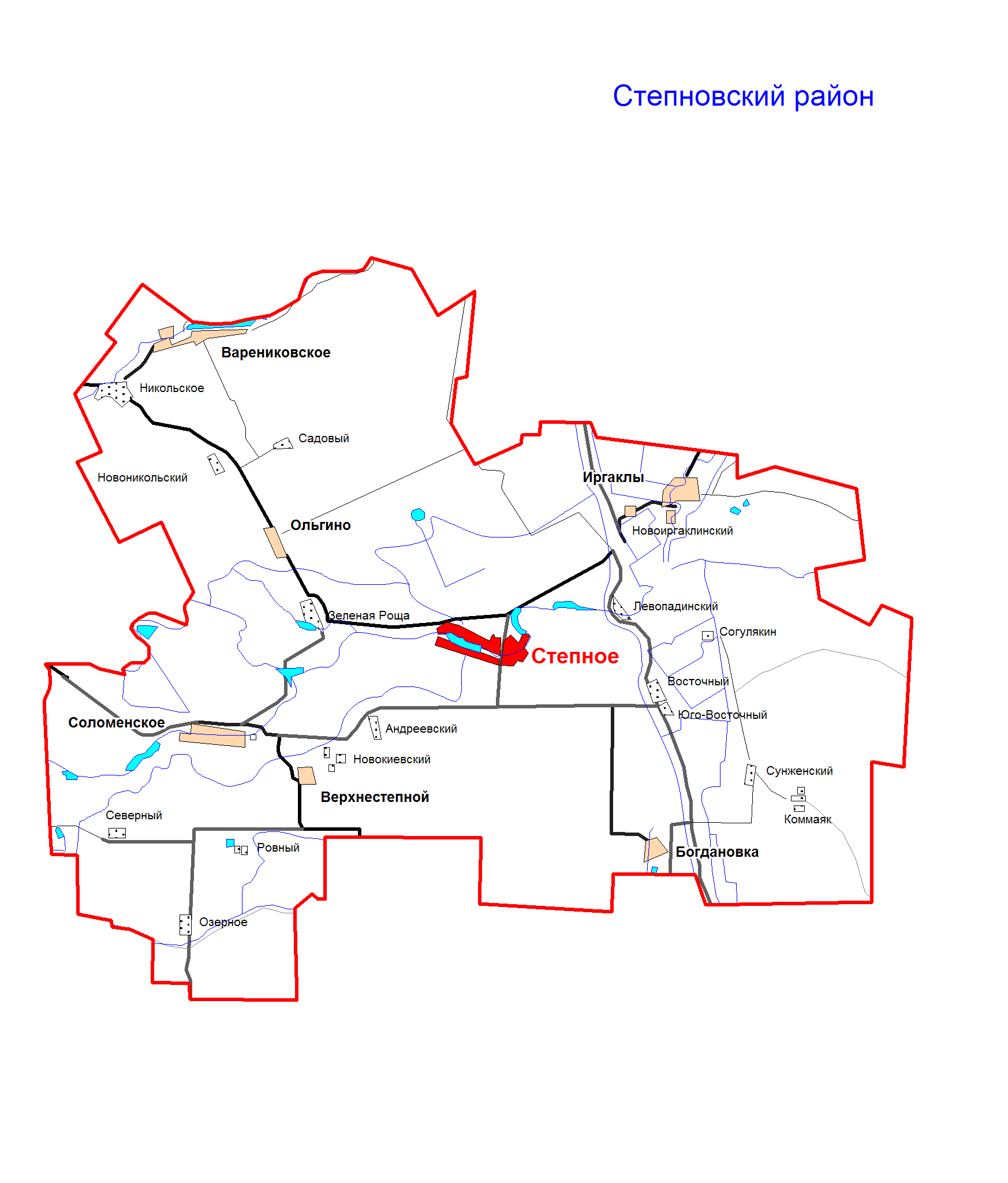 Карта степного района