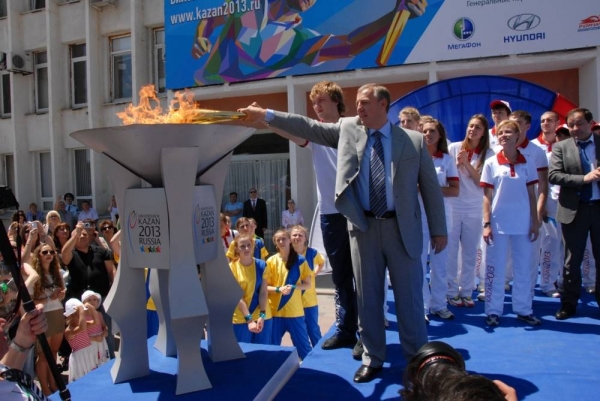 Огонь Всемирной летней Универсиады прибыл в Пятигорск